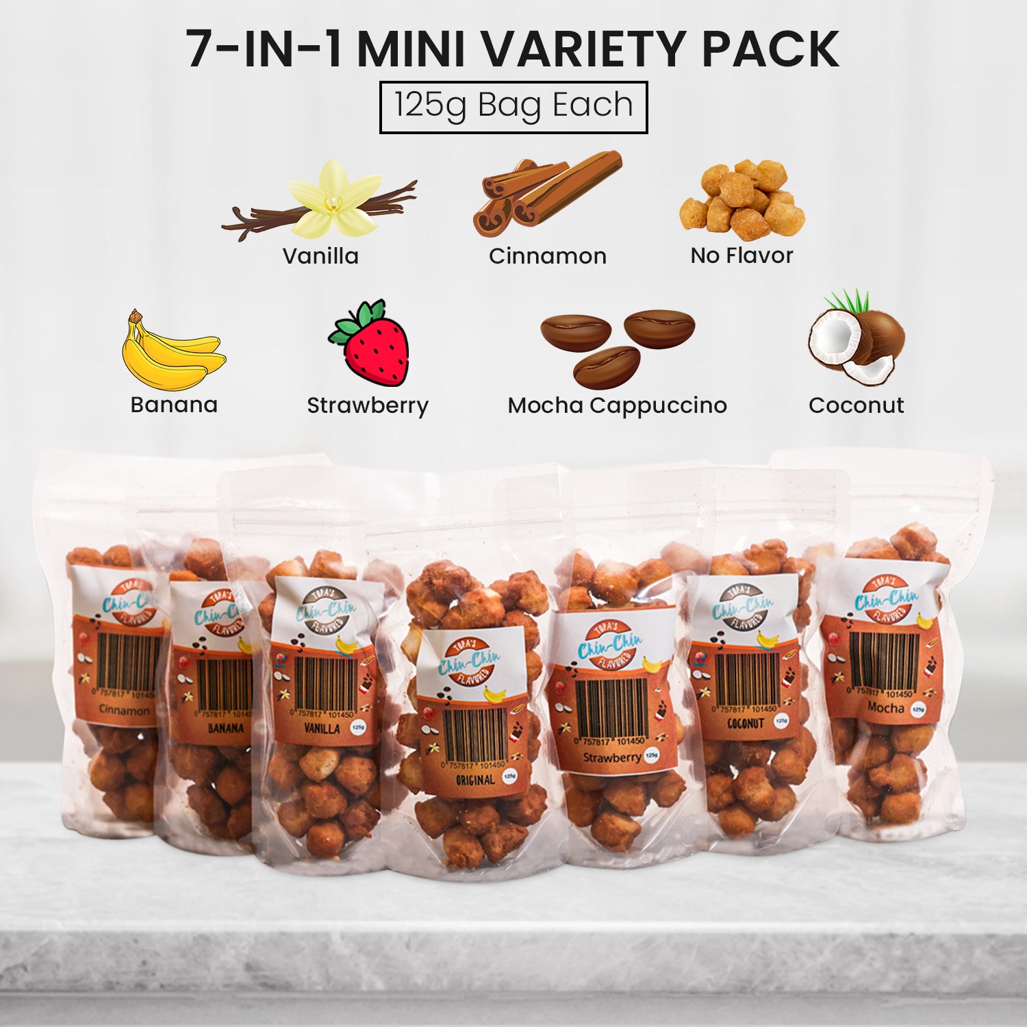 7-in-1 Mini Variety Pack | Assorted Flavor Delights – Topas Chin Chin
